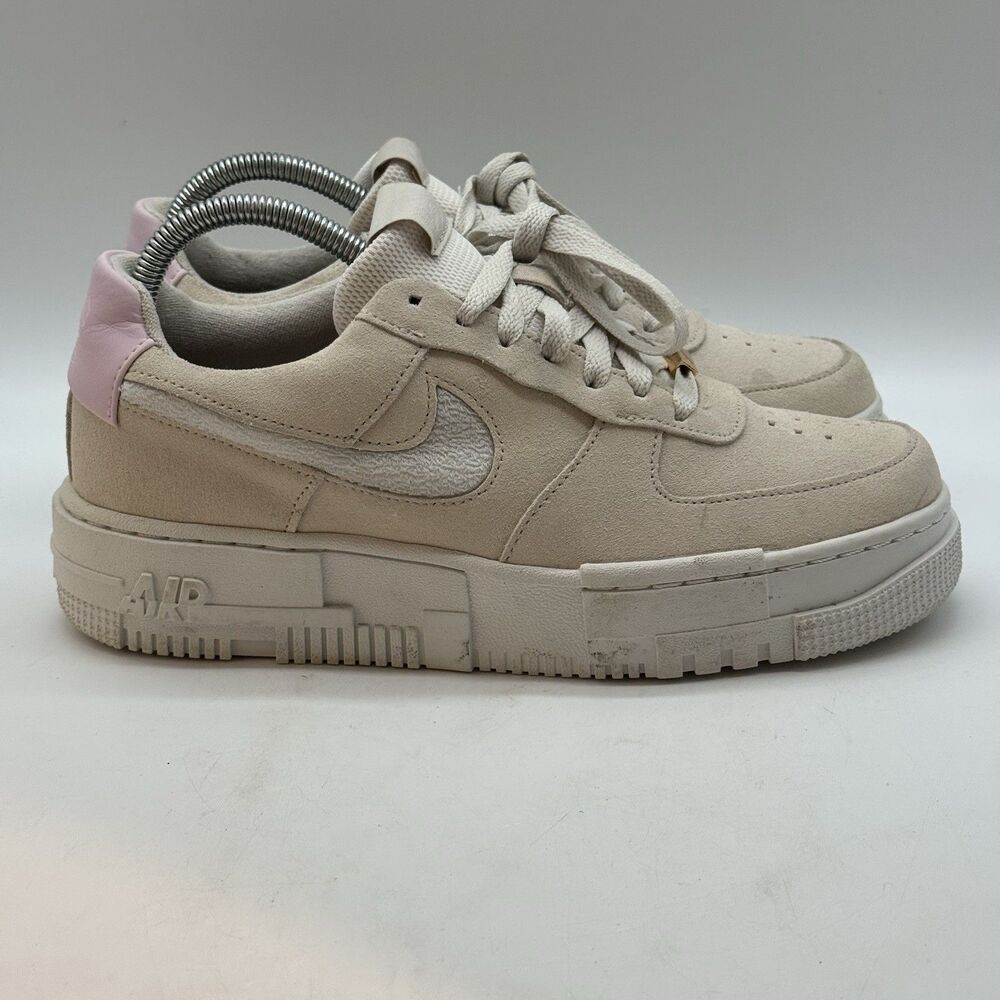 Nike Air Force 1 Pixel Platform Shoes Women's 9 Pink White Gray Low DQ0827-100
